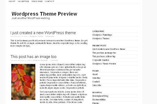 Empty Canvas 28 Clean and Minimalist WordPress Themes