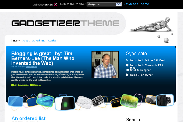Gadgetizer Theme 28 Clean and Minimalist WordPress Themes