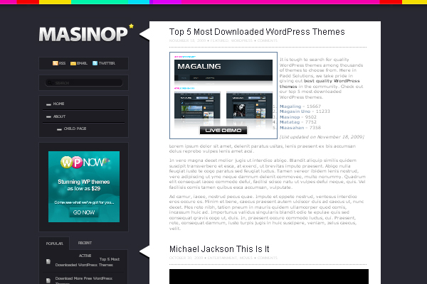 Masinop 108 Free High Quality Wordpress Themes