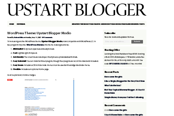 Modio 28 Clean and Minimalist WordPress Themes