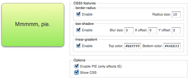 PIE PIE   CSS3 enable Internet Explorer