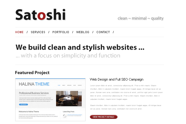 Satoshi 28 Clean and Minimalist WordPress Themes