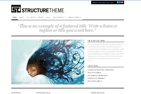 Structure 28 Clean and Minimalist WordPress Themes