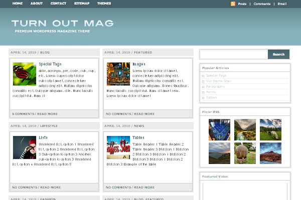 Turn Out Mag 108 Free High Quality Wordpress Themes