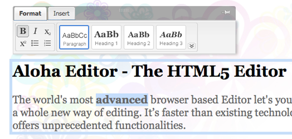 aloha editor Aloha   The HTML5 Editor