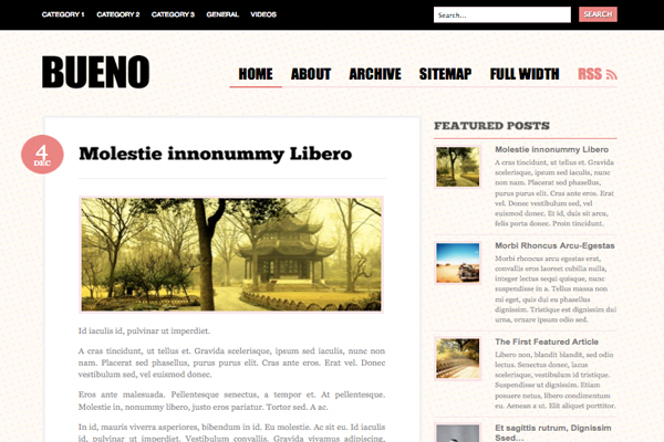 bueno wordpress themes 28 Clean and Minimalist WordPress Themes