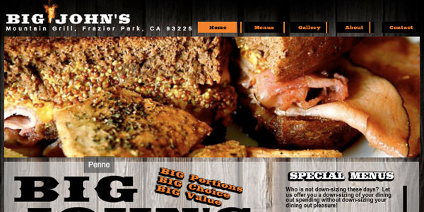 BIG JOHNS Wix   Free Flash Website Builder