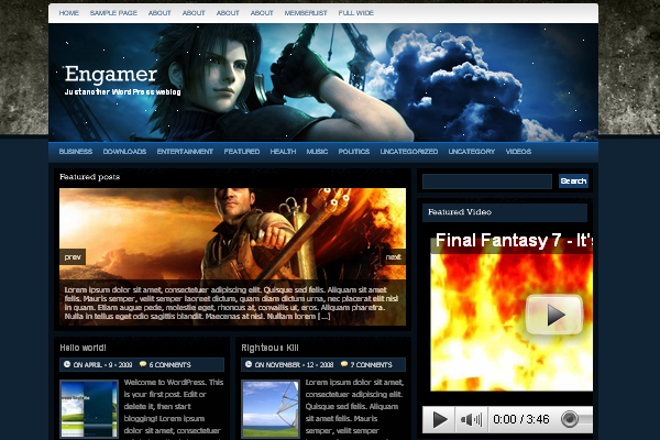 Engamer 108 Free High Quality Wordpress Themes