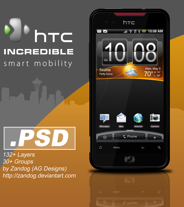 HTC Incredible Smartphone   Ultimate Resources for Android Developers (Android GUI kits, Icons and fonts) 