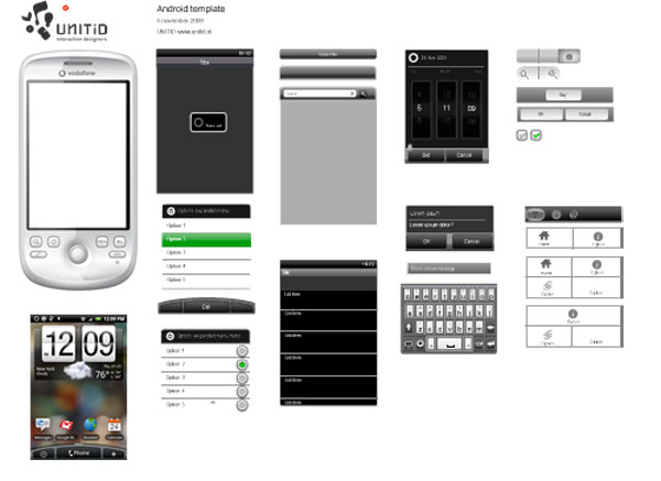android mockup template Ultimate Resources for Android Developers (Android GUI kits, Icons and fonts) 