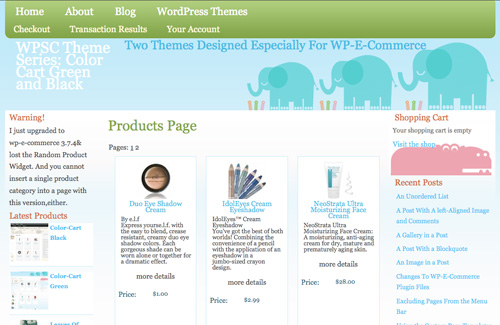 color cart1 108 Free High Quality Wordpress Themes