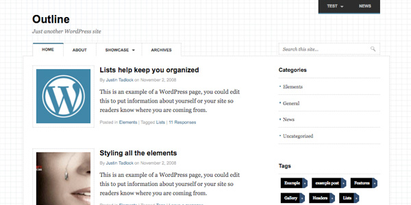 outline 20 Excellent Free Wordpress 3.0 Themes