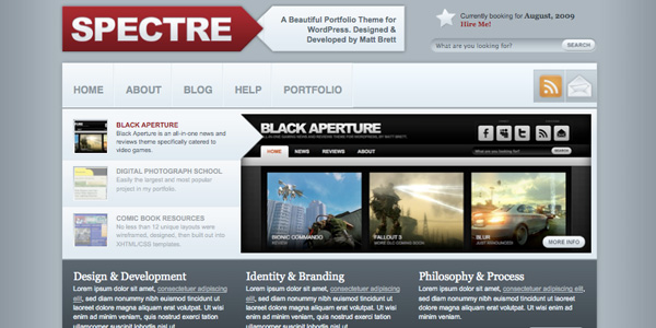 spectre 20 Excellent Free Wordpress 3.0 Themes