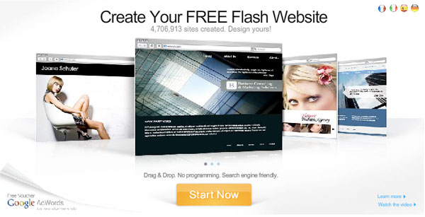 wix1 Wix   Free Flash Website Builder