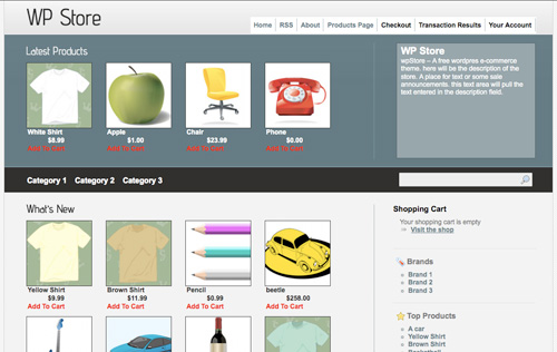 wp store 108 Free High Quality Wordpress Themes