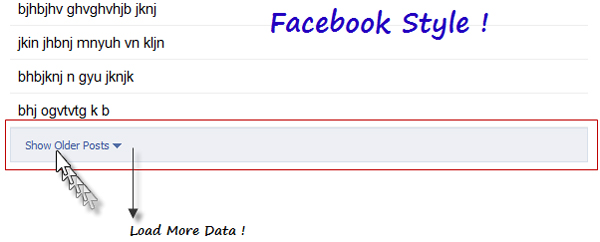 Facebook Style pagination Tutorials and Resources for Creating Facebook Style Interface