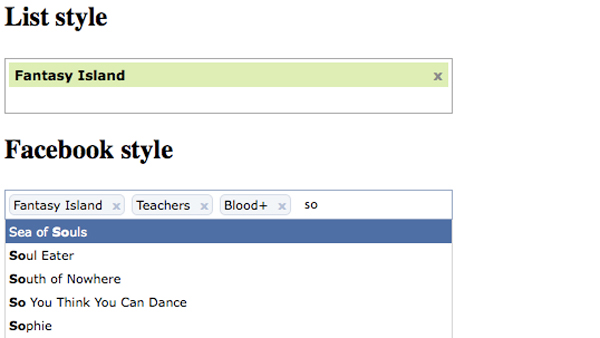 facebook autocomplete Tutorials and Resources for Creating Facebook Style Interface