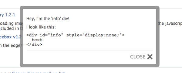 facebox1 Tutorials and Resources for Creating Facebook Style Interface