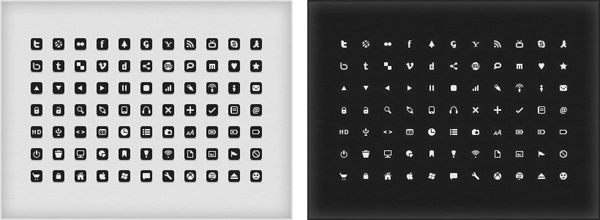 preview minicons Discons & Minicons   Clean Minimalist Monochrome Icons Set