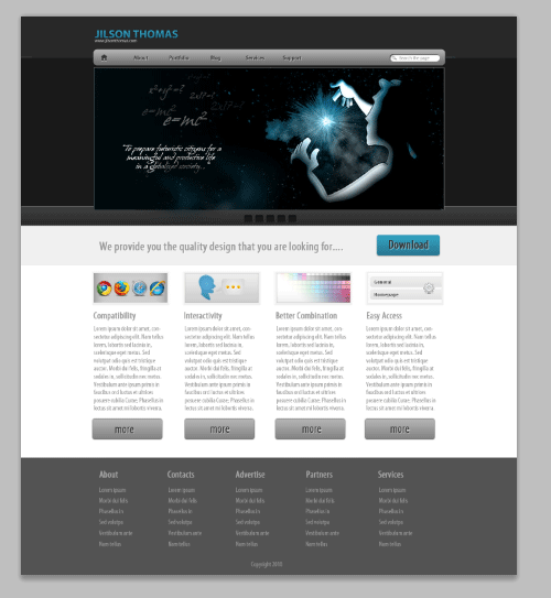 37 Create Clean Business Web Layout in Adobe Photoshop