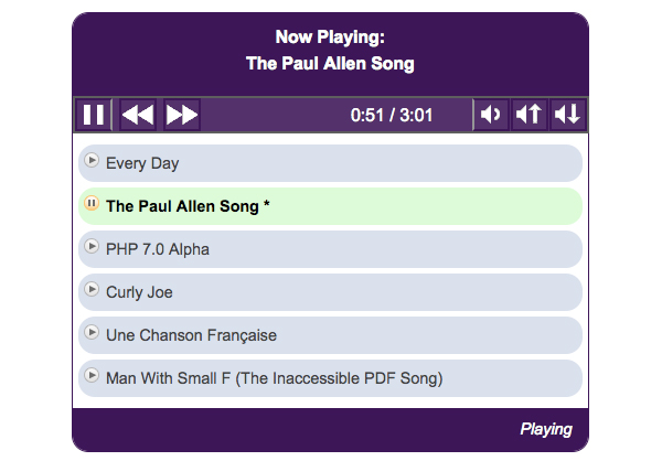 aap Accessible Audio Player (AAP)   Cross Browser HTML5 Media Player