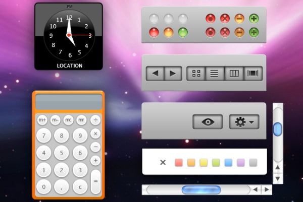 osx gui Free OSX Leopard GUI Set