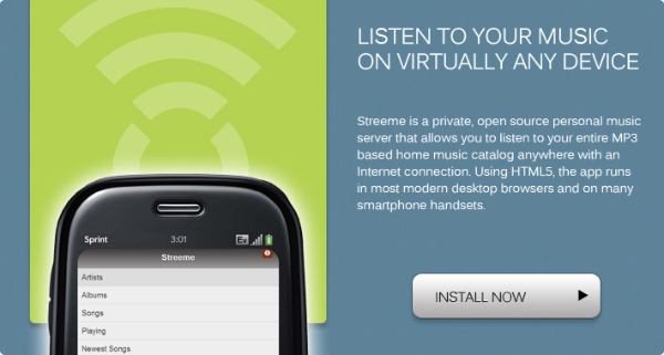 Streeme Streeme   Open Source HTML5 Based Personal Music Server