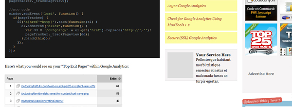 google analytics 30 All Time Greatest MooTools Plugins