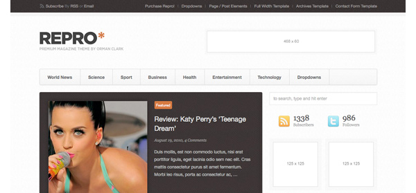 magazine web layout Free Magazine Style Web Layout (PSD)