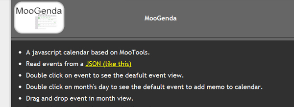 moogenda 30 All Time Greatest MooTools Plugins
