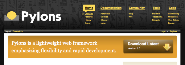 pylons Pylons   Extremely Flexible Python Web Framework
