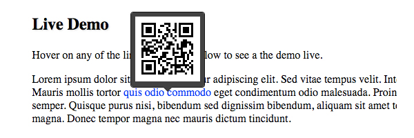 qrtip qrTip   Display QR Codes for Links With  jQuery