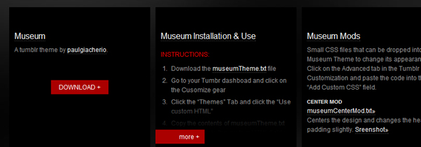 06 museumtheme 35 Stunning HTML5 Standards Compliant Tumblr Themes