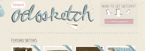 06 odosketch 26 Websites Featuring Bold, Branded Typography