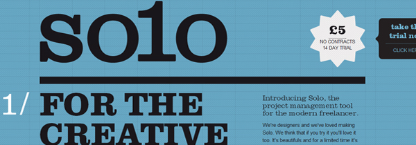 18 so1o 26 Websites Featuring Bold, Branded Typography