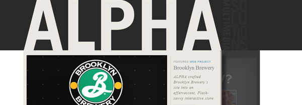 20 alpha 26 Websites Featuring Bold, Branded Typography
