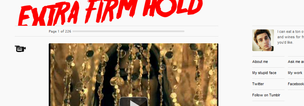 27 extrafirmhold 35 Stunning HTML5 Standards Compliant Tumblr Themes