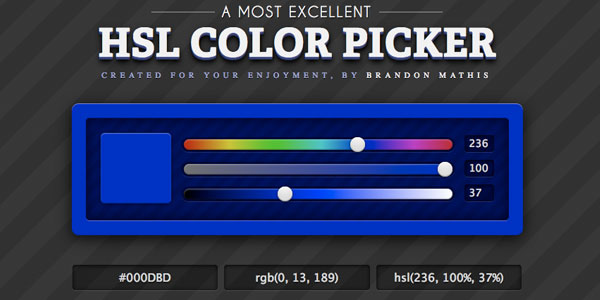 hsl color picker Excellent HSL Color Picker