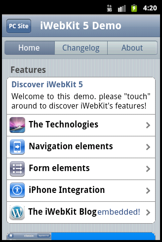 iWebKit Mobile Frameworks to Create Mobile Applications