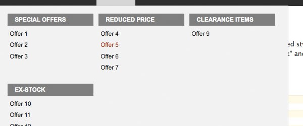 mega dropdown menu 600x250 Mega Drop Down Menu Plugin for jQuery
