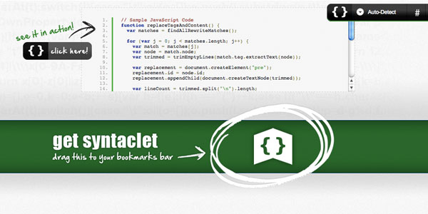 syntaclet Syntaclet   Makes Boring Code Look Pretty