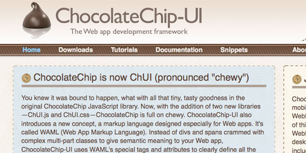 chocolatechip ChocolateChip UI   A Mobile Web App Framework