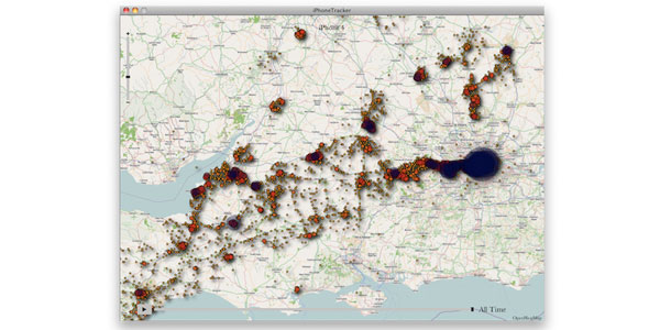 iphone tracker iPhone Tracker   Open Source Application To Mapping Your iPhone Movement