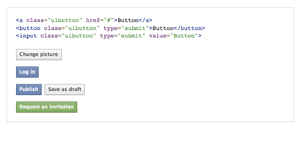 facebook butons CSS3 Facebook Buttons