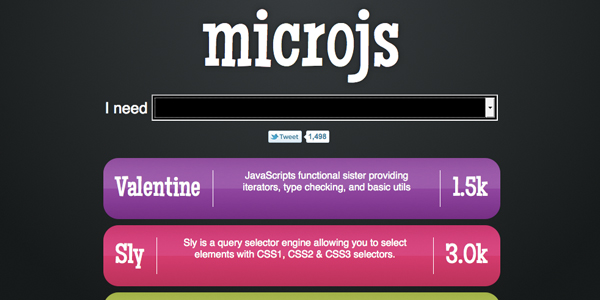microjs Micro Frameworks And Micro Libraries of Javascript Under 5K