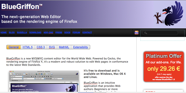 bluegriffon BlueGriffon   Gecko Based WYSIWYG Content Editor