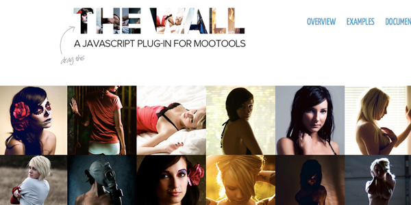the wall The Wall   Draggable & Endless Content Galleries For MooTools