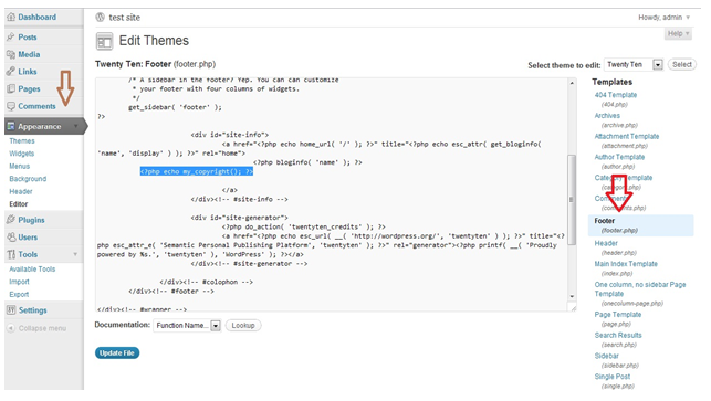 blogfreakz pic 2 How to autoupdate copyright year