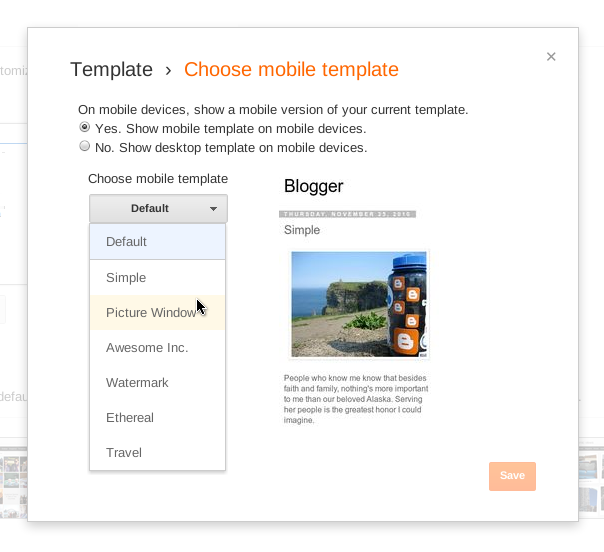 blogger main menu 4 How To Enable Mobile Templates on Blogger