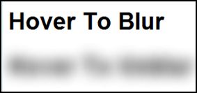 Blur and Unblur 5 Fantastic HTML5 and CSS3 Snippets for Your Website
